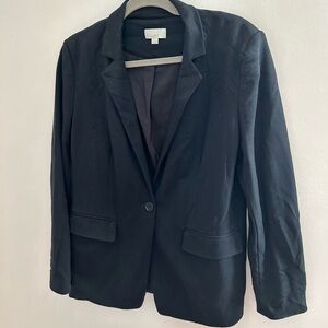 LOFT Heavy Knit Black Classic Blazer